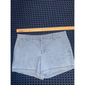 Magellan Outdoors Shorts Blue Chambray Short Pockets Women's Size 8
